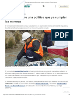 El Debate Sobre Una Política Que Ya Cumplen Las Mineras - Desde Adentro