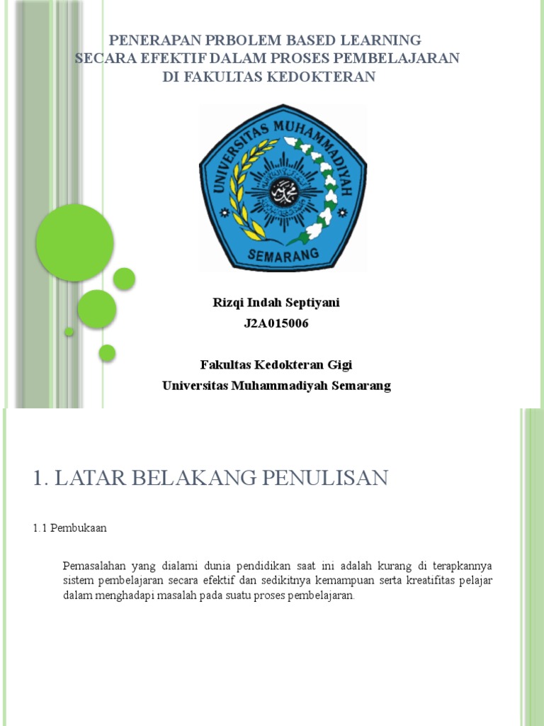 Penerapan Problem Based Learning di FK | PDF | Karier & Perkembangan