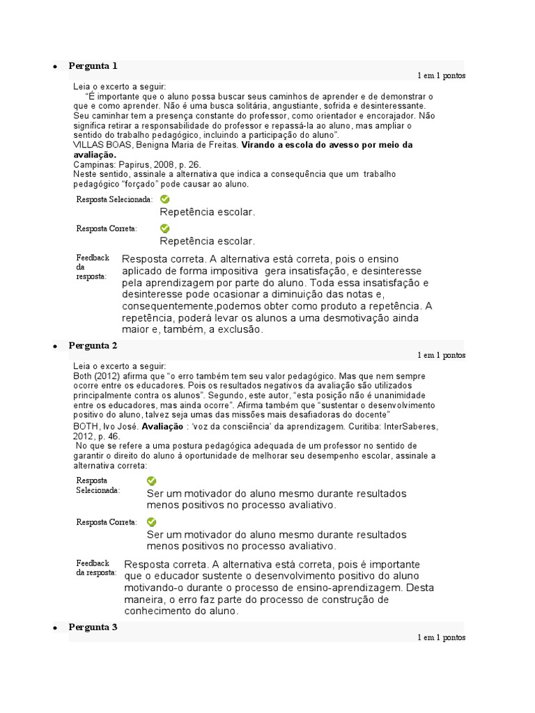 Atividade 2 - Avaliação Educacional e Da Aprendizagem | PDF ...