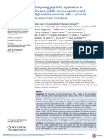 Comparing Psychotic Experiences in Low-And-Middle-Income-Countries and High-Income-Countries With A Focus On Measurement Invariance