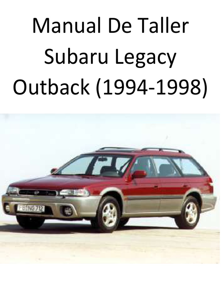 Subaru Legacy (1994-1998) Manual de Taller | PDF | Altoparlante | Fusible (Eléctrico)