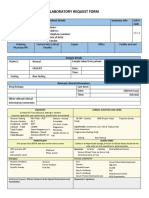 Laboratory Request Form: Specimen Collected Patient Details Insurance Info ICD-9 Code