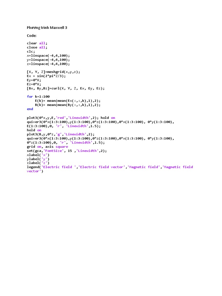 Maxwell's Equations and 2D Wave PDE | PDF