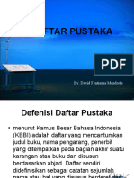 Pembahasan Tentang Daftar Pustaka