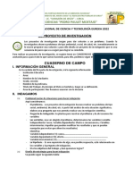 Esquema de Cuaderno de Campo Eureka 2022 Secundaria