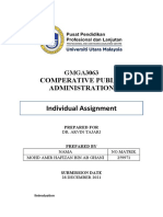 Individual Assignment: Comperative Public Administration