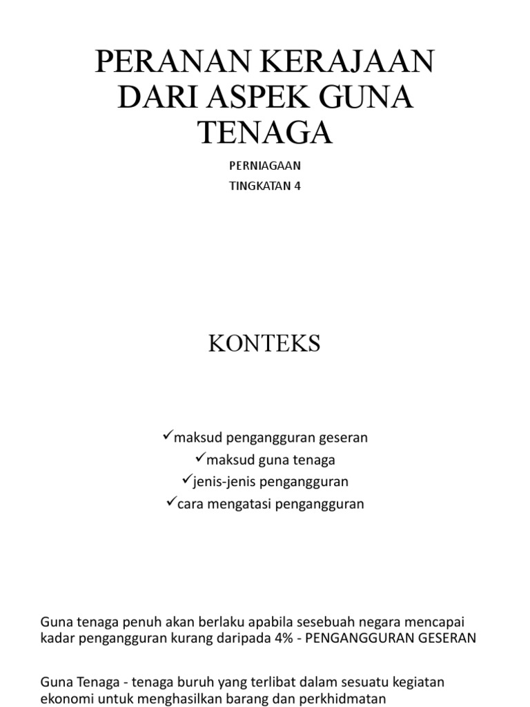2 1 3 Peranan Kerajaan Dari Aspek Guna Tenaga PDF