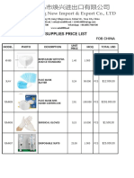 Medical Supplies Price List: Fob China