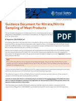 Guidance for Nitrate/Nitrite Sampling of Meat