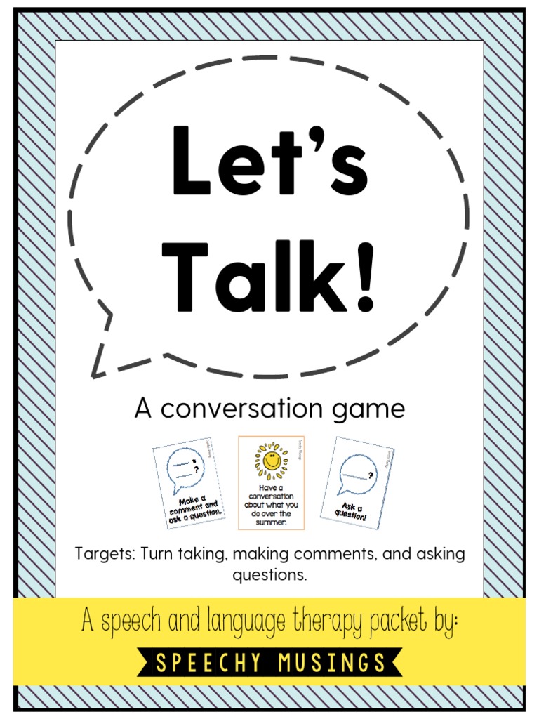 Let's Talk!: (Speechy - Musings) | PDF
