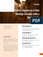 Habitar Migrante en El Gran Santiago Vivienda, Redes y Hacinamiento