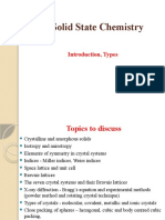 Solid State Chemistry - Introduction
