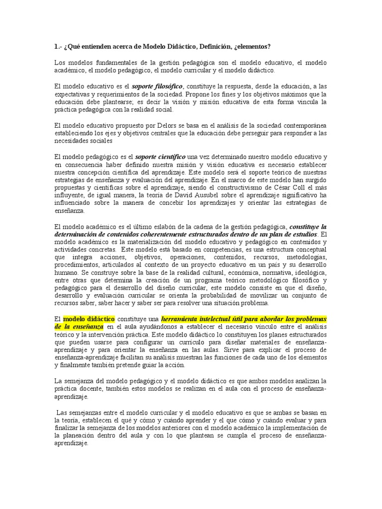 Modelo Pedagógico | PDF | Plan de estudios | Evaluación