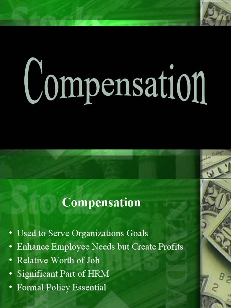 Topic 1 Overview of Compensation PDF Employment Wage