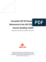 Excerpted USP-NF Standards Referenced in The USP COVID-19: Vaccine Handling Toolkit