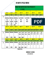 30 Days Cycle Menu