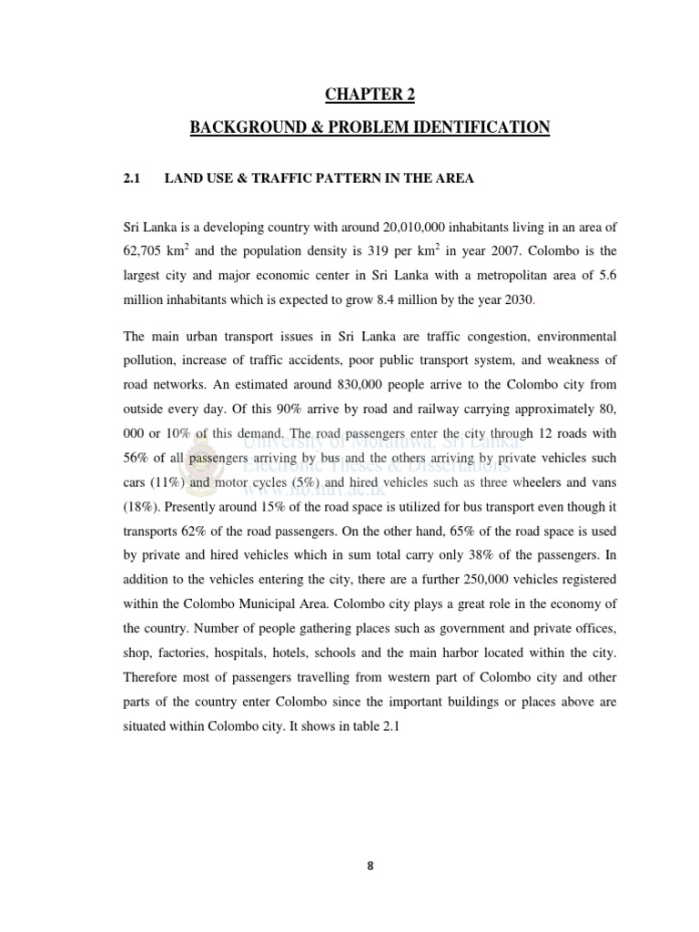 Background and Problem Identification | PDF | Public Transport | Transport