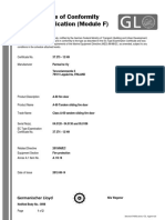 EC Certificate of Conformity Product Verification (Module F)