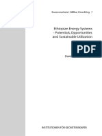 Ethiopian Energy Systems - Potentials, Opportunities and Sustainable Utilization