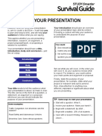 Survival Guide: Structure Your Presentation