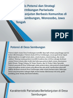 Analisis Potensi Dan Strategi Pengermbangan Pariwisata Berkelanjutan Berbasis