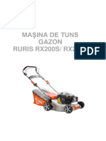 Manual Utilizare Masina de Tuns Gazon Ruris rx200s RURIS - RX200S