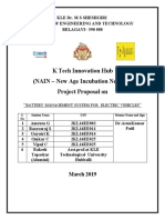 K Tech Innovation Hub (NAIN - New Age Incubation Network) Project Proposal On