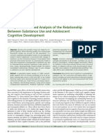 A Population-Based Analysis of The Relationship Between Substance Use and Adolescent Cognitive Development