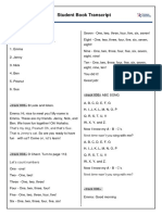 Student Book Transcript: Welcome Unit