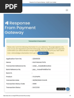 Response From Payment Gateway: Home