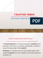 Chapter Three: Developing Research Proposal