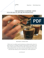 FRESHLY ROASTED COFFEE AND ITS PEAK FLAVOR POTENTIAL - Parakhi Roasters' Blog