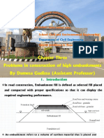 Civil Engineering Problems in High Embankment Construction