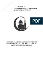 Proposal Pembangunan Tempat Wudhu Musholla Baitul Hakim Kediri, Lobar
