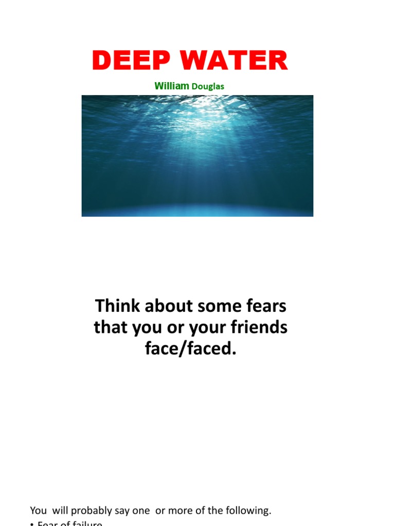 Overcoming the Fear of Deep Water | PDF | Fear | Psychological Concepts