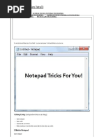 Notepad Tricks - PC Tricks