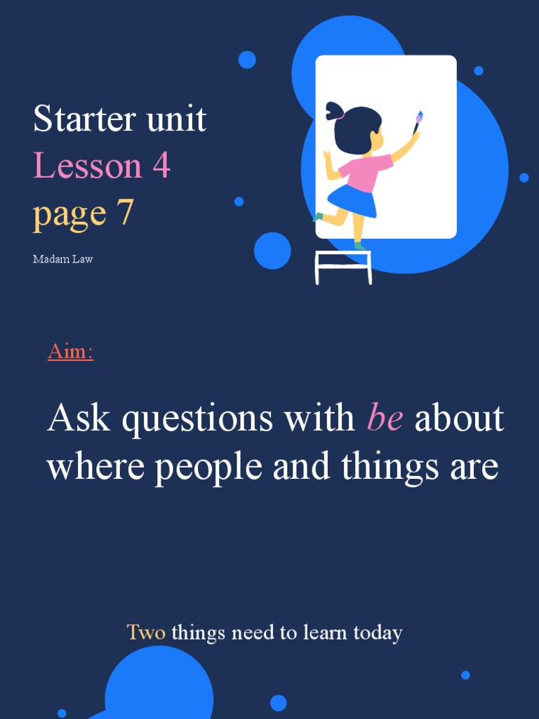 Starter Unit Lesson 4 Page 7 PDF Grammatical Number Plural