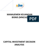 MNZ16 Capital Investment Decision Analysis