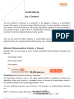 Measurement of Price Elasticity