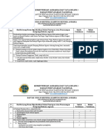 Daftar Ceklis Kriteria Kampung Refoma Agraria