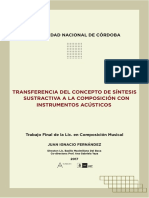 Fernández .J. I - Transferencia Del Concepto de Síntesis Sustractiva A La Composición Con Instrumentos Acústicos