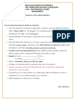 EVALUACIÓN de Inglés 3er Año Lapso II Going To