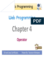การพัฒนาโปรแกรมบนเว็บ Chapter 4 PHP - Operator