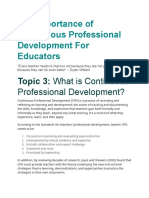 The Importance of Continuous Professional Development For Educators