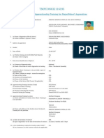 TMPCON032116195: Model Contract of Apprenticeship Training For Major/Minor Apprentices