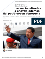 8 Industrias Nacionalizadas Por Hugo Chávez (Además Del Petróleo) en Venezuela - Fundación para La Educación Económica