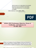 RPMS-PPST Performance Objectives