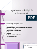 Organizarea Activității de Antreprenoriat