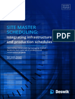Site Master Scheduling Integrating Infrastructure and Production Schedules