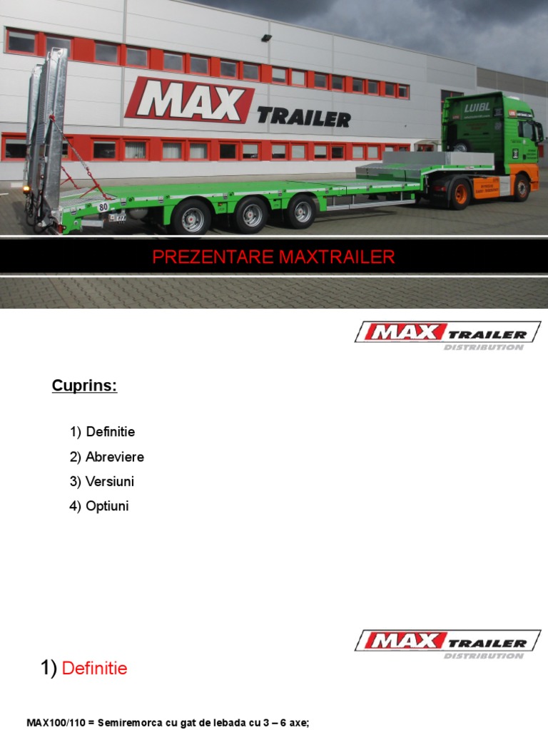 Prezentare MAXTrailer | PDF
